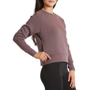 NWT Public Rec Luxe Fleece Crew Smokey Plum French Terry Pullover Sweater M NEW